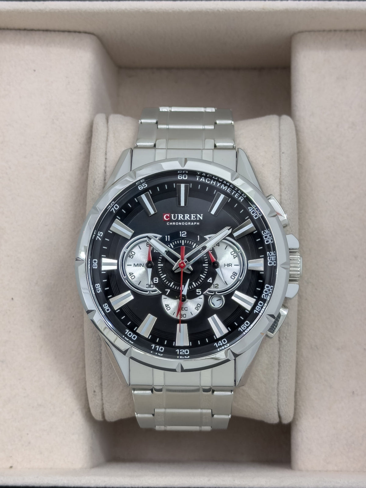 RELOJ CURREN RACING CHRONO - Silver Classic | 24K Relojes