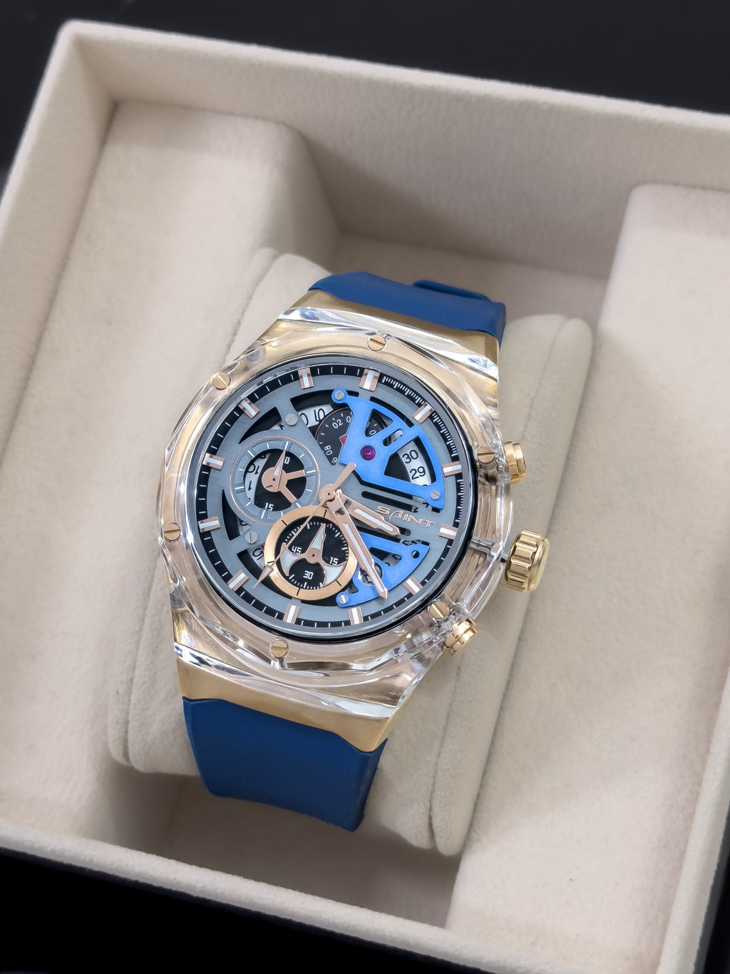 Reloj para Hombre Saint Cristal - Océano Zafiro | 24K Relojes