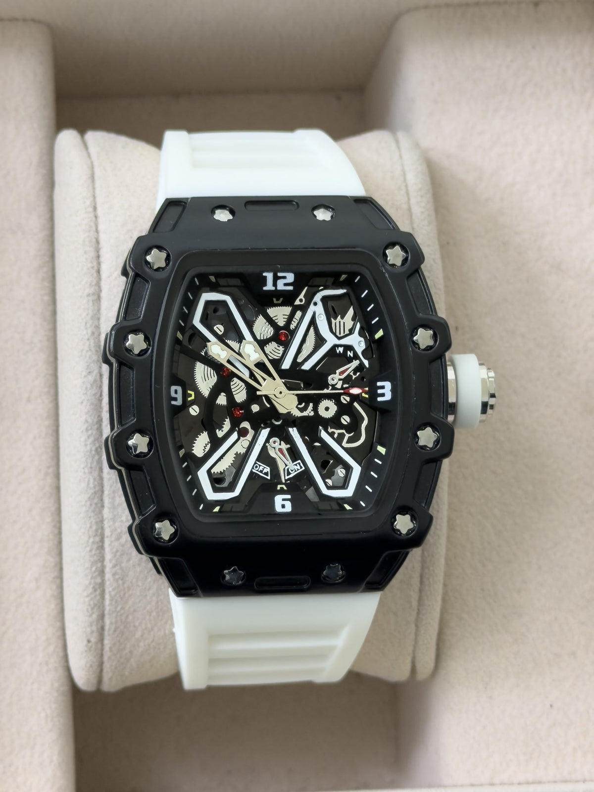 Reloj Kimsoun Stealth Skeleton - Blanco Glaciar | 24K Relojes