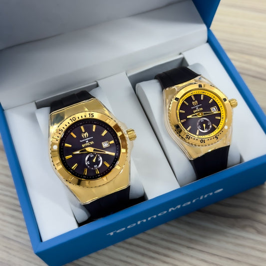 COMBO TCM PAREJAS DUO DORADO - Relojes 24K