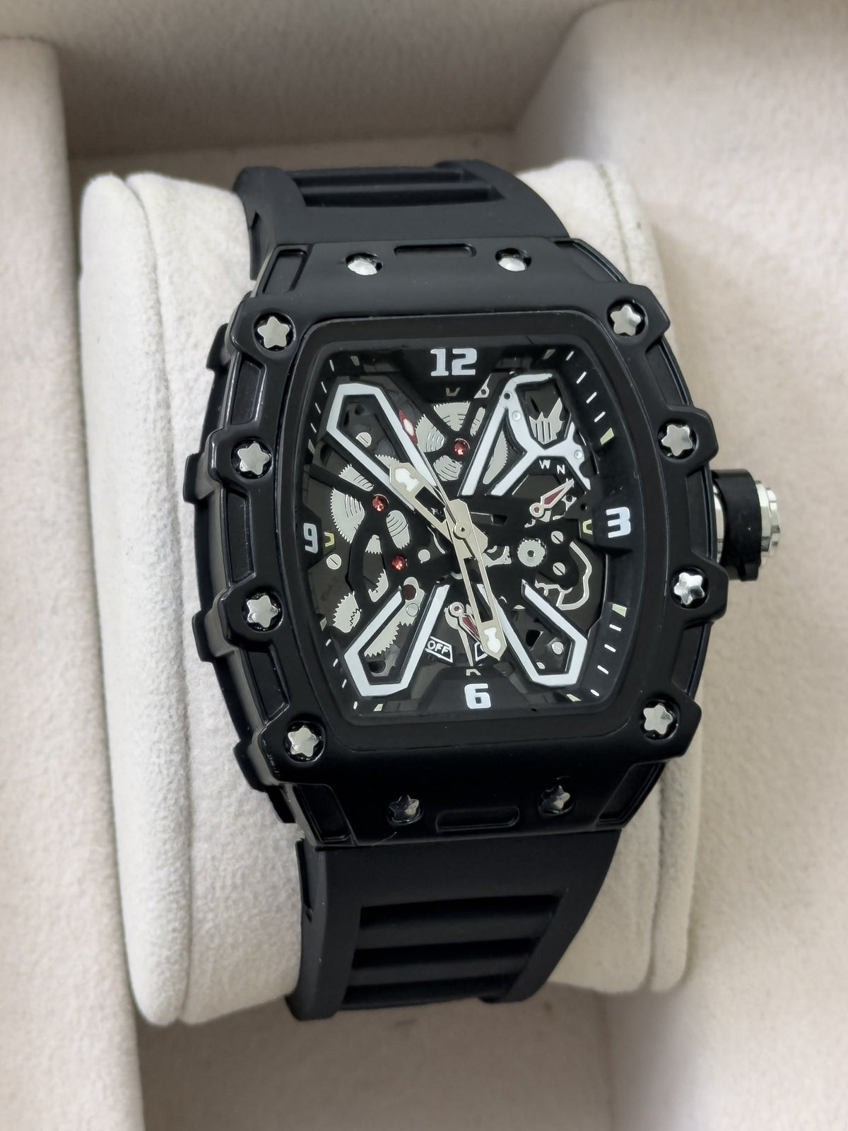 Reloj Kimsoun Stealth Skeleton - Negro Obsidiana | 24K Relojes