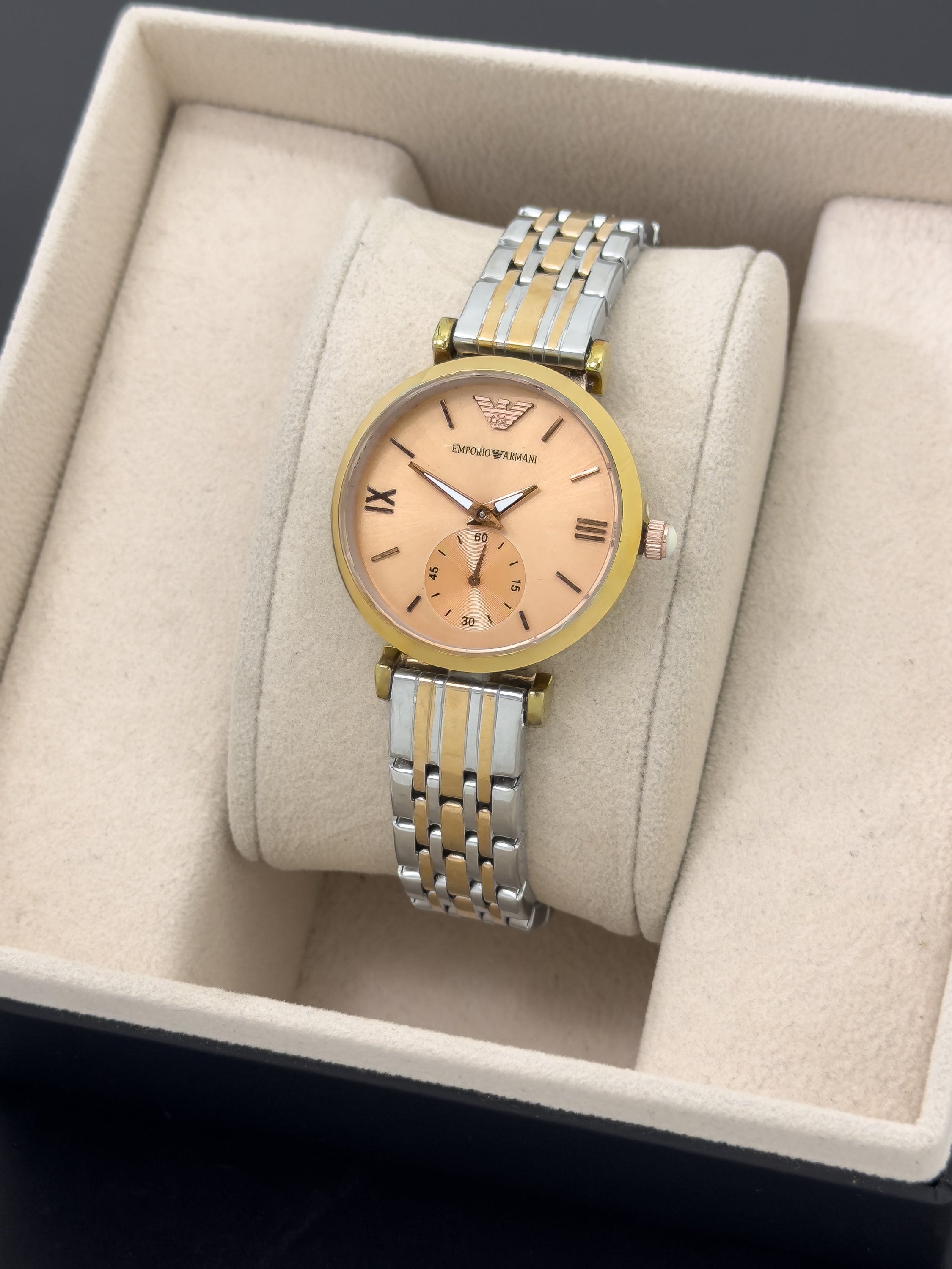 Reloj Clásico Bicolor "Symphony" - Bicolor Salmón | 24K Relojes