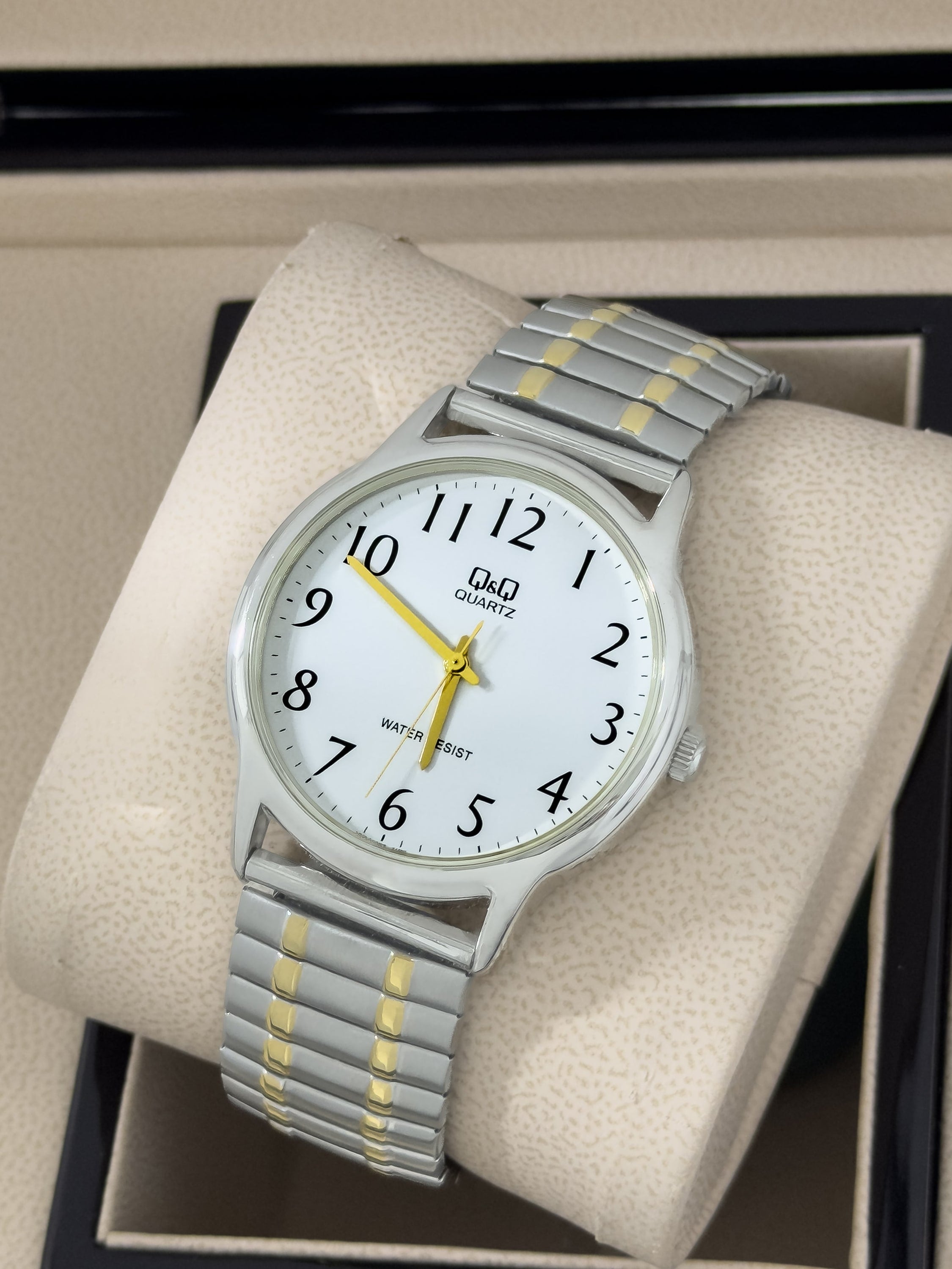Reloj Q&Q Executive Flex Clásico - Oro-Acero Bicolor | 24K Relojes