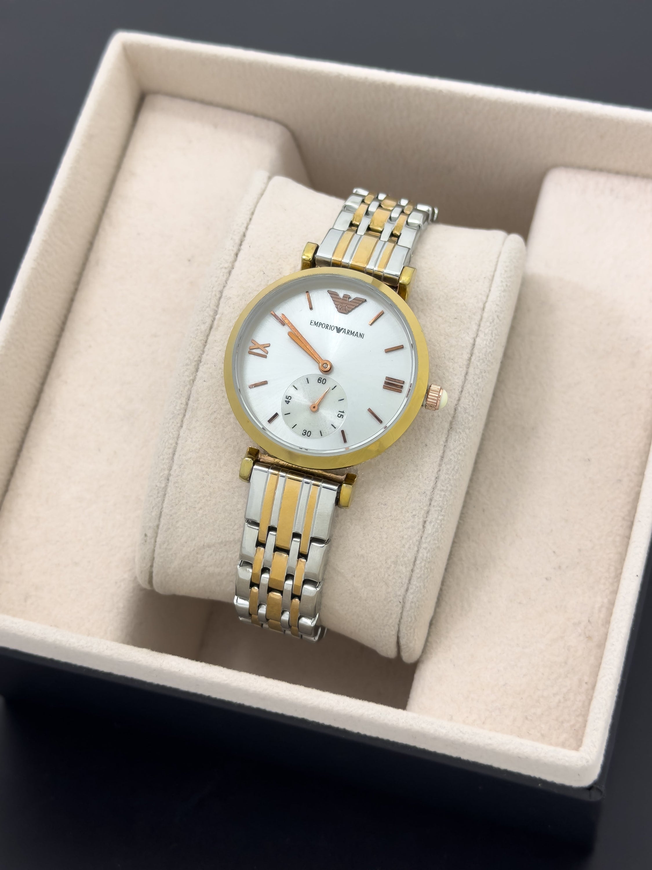 Reloj Clásico Bicolor "Symphony" - Bicolor Perla | 24K Relojes