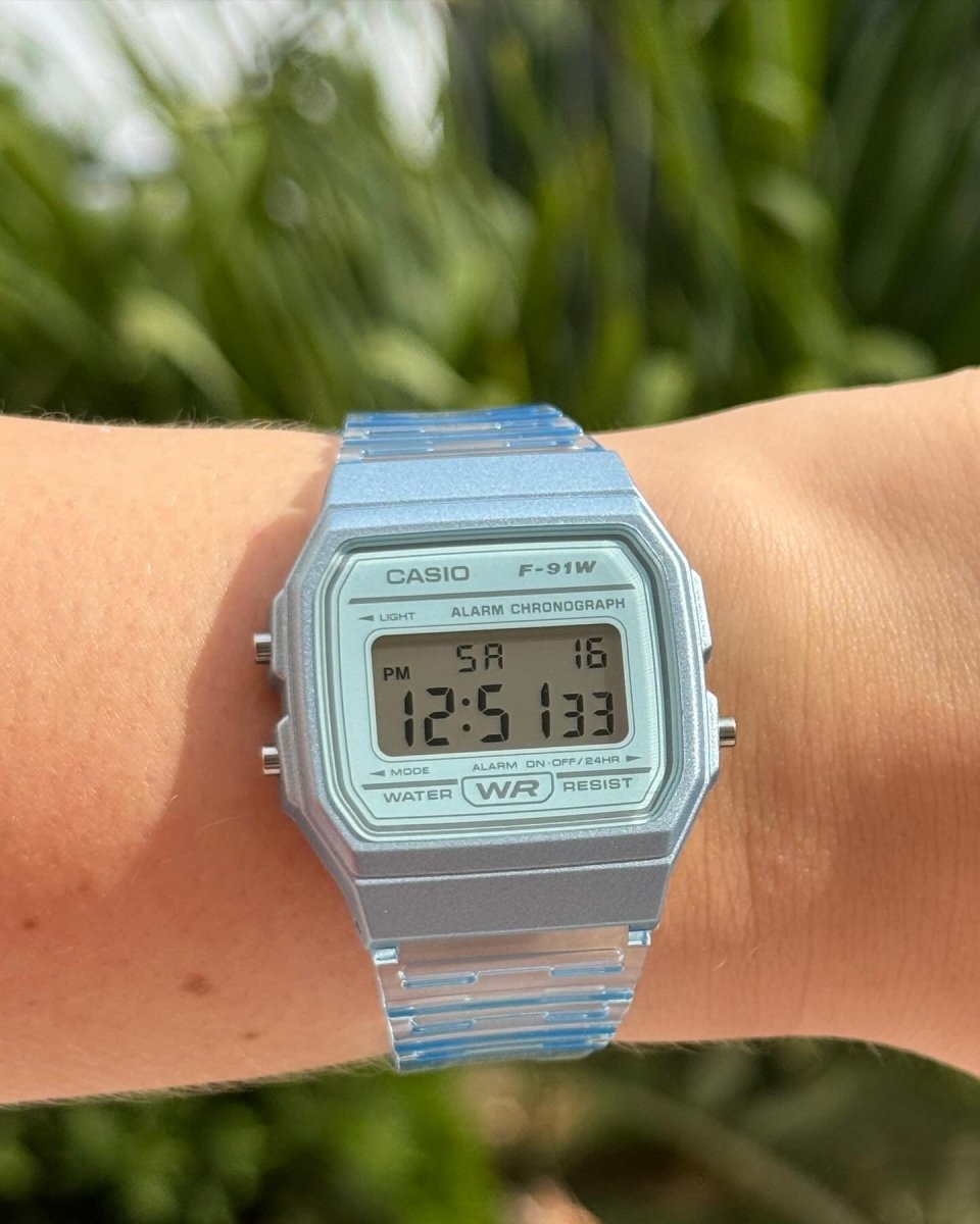 RELOJ CASIO F - 91WS TRANSPARENTE - Relojes 24K