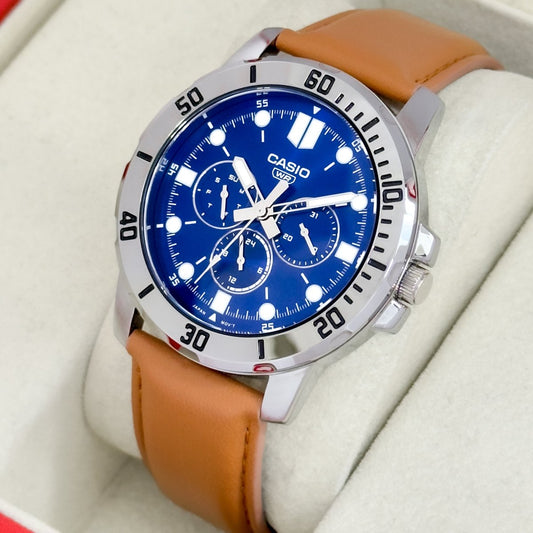 RELOJ CASIO MTP CUERO - Relojes 24K