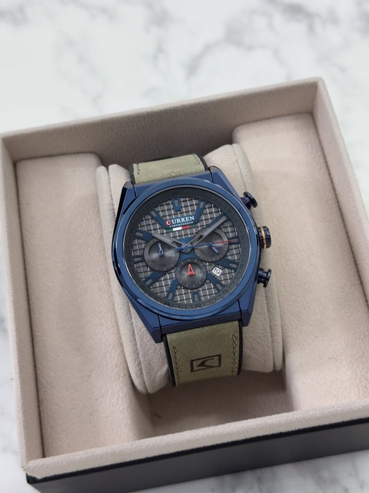 Reloj Curren Royal Navy Cronógrafo en Cuero - Relojes 24K