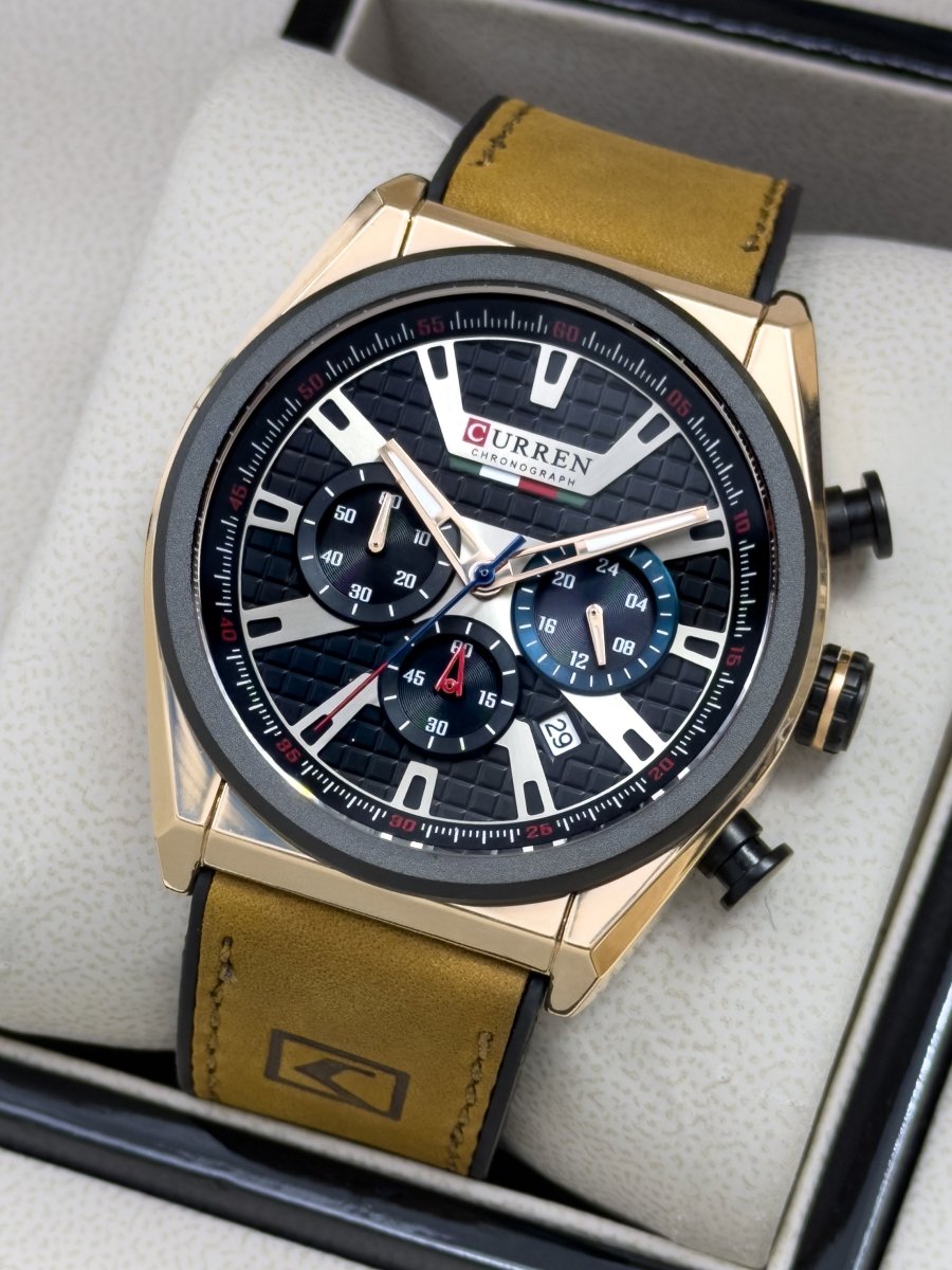 Reloj Curren Royal Navy Cronógrafo en Cuero - Relojes 24K