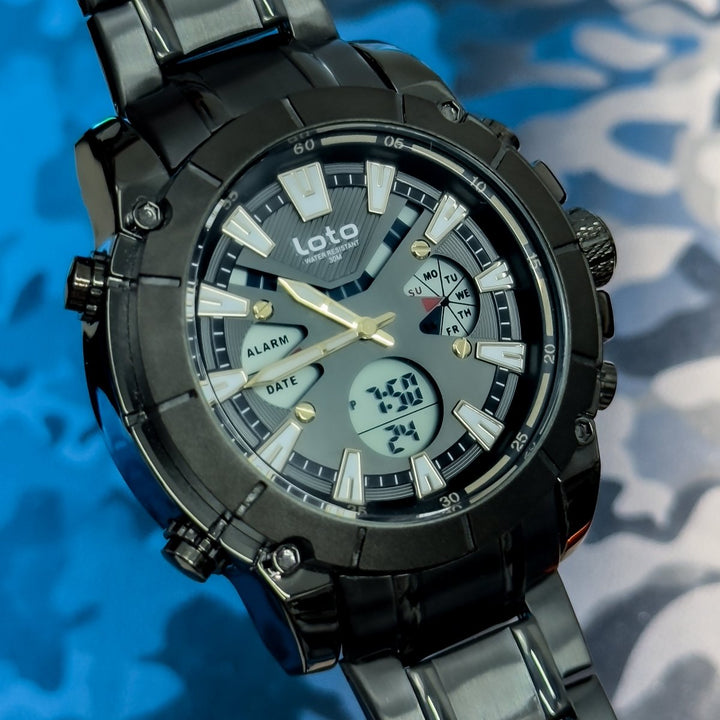 RELOJ DOBLE MAQUINA LOTO IRON X - Relojes 24K