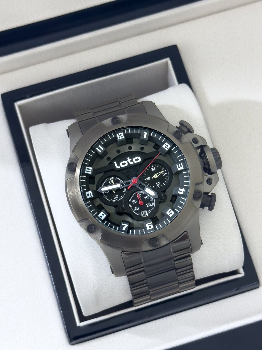 Reloj Loto Cronógrafo Metálico XL | Funcional - Relojes 24K