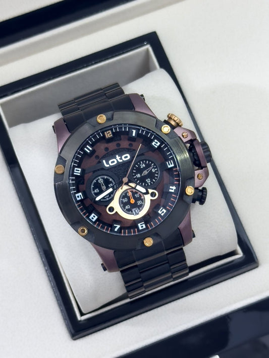 Reloj Loto Cronógrafo Metálico XL | Funcional - Relojes 24K