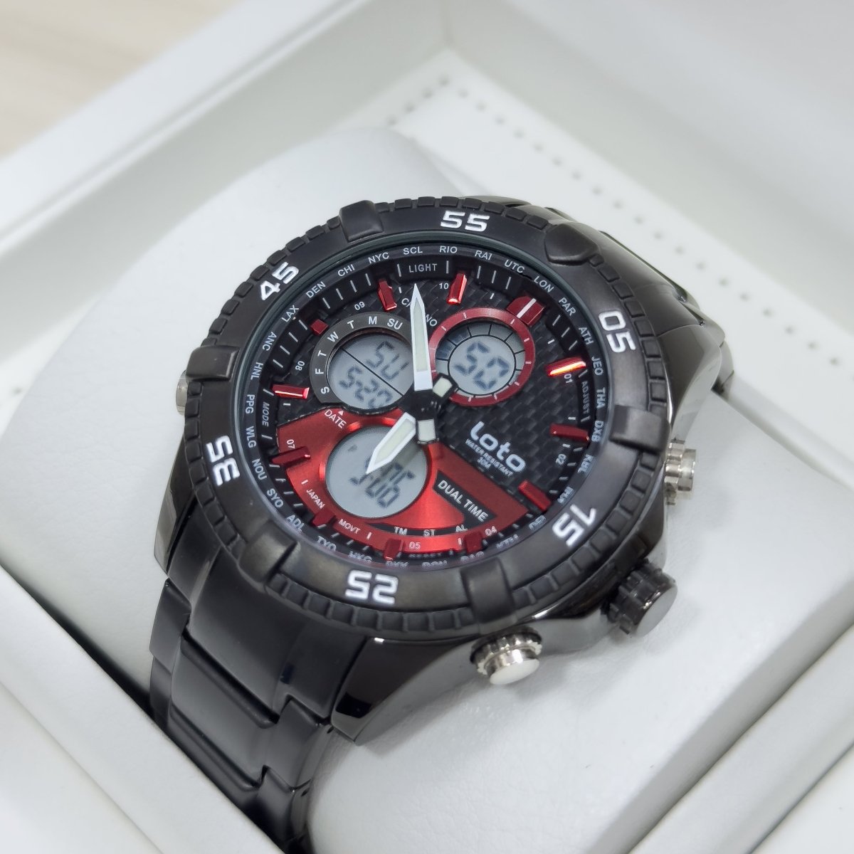 RELOJ LOTO METALICO DOBLE HORA - Relojes 24K