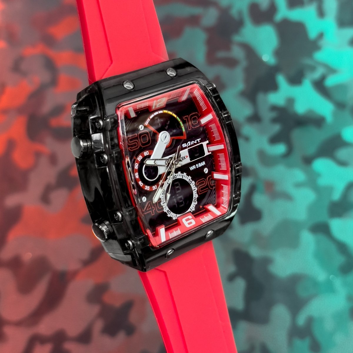 RELOJ SAINT DOBLE HORA TRASNPARENTE - Relojes 24K
