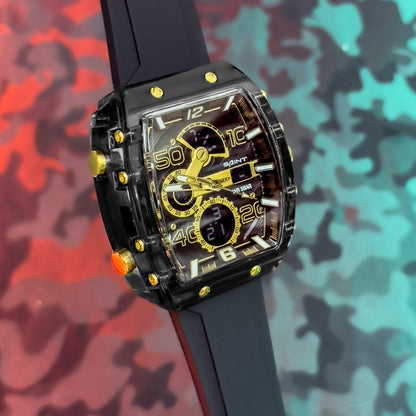 RELOJ SAINT DOBLE HORA TRASNPARENTE - Relojes 24K