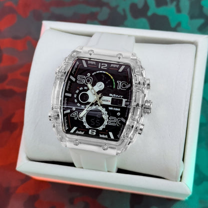 RELOJ SAINT DOBLE HORA TRASNPARENTE - Relojes 24K