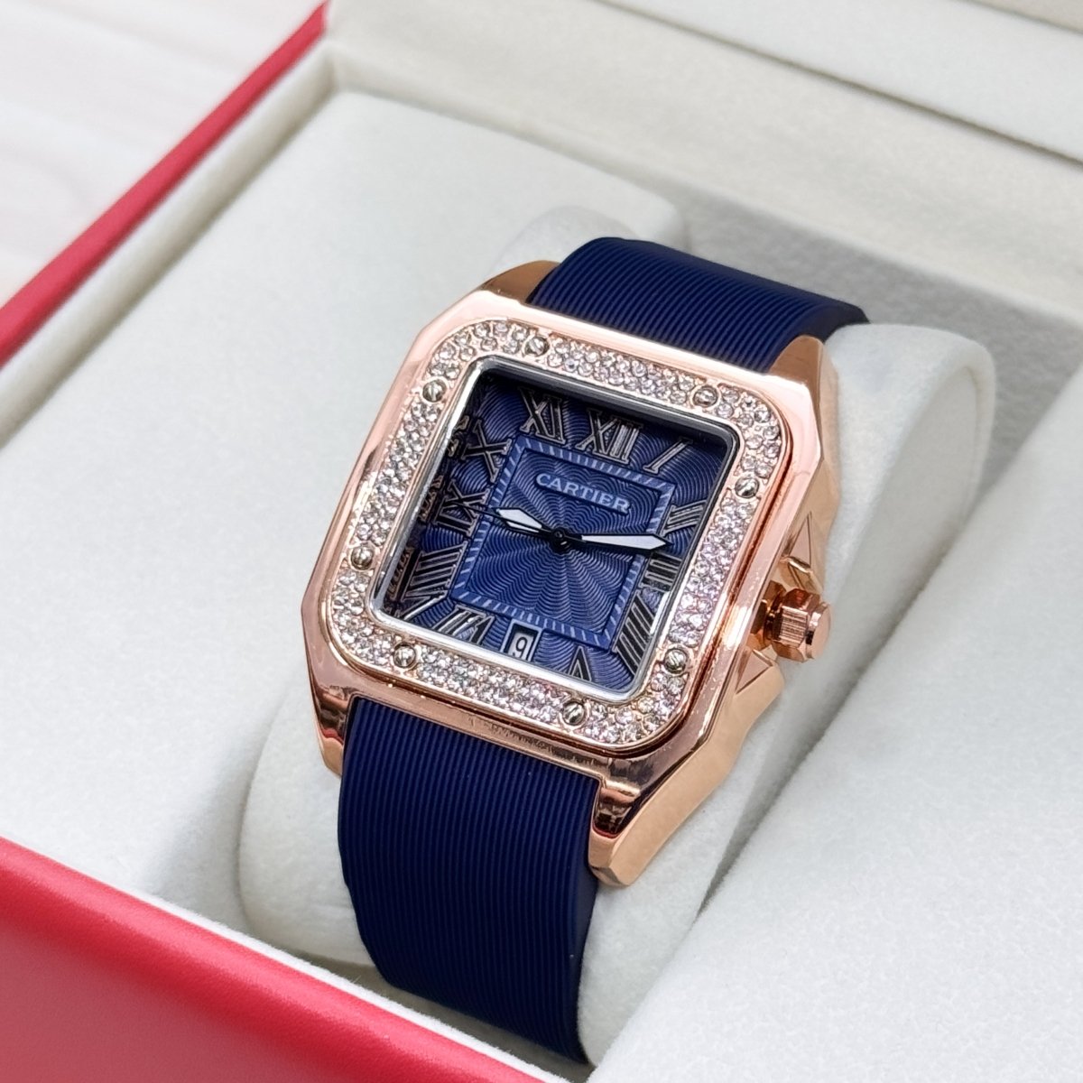 RELOJ SANTOS GLAMOUR SILICONA - Relojes 24K