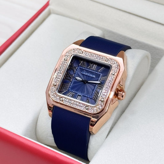 RELOJ SANTOS GLAMOUR SILICONA - Relojes 24K