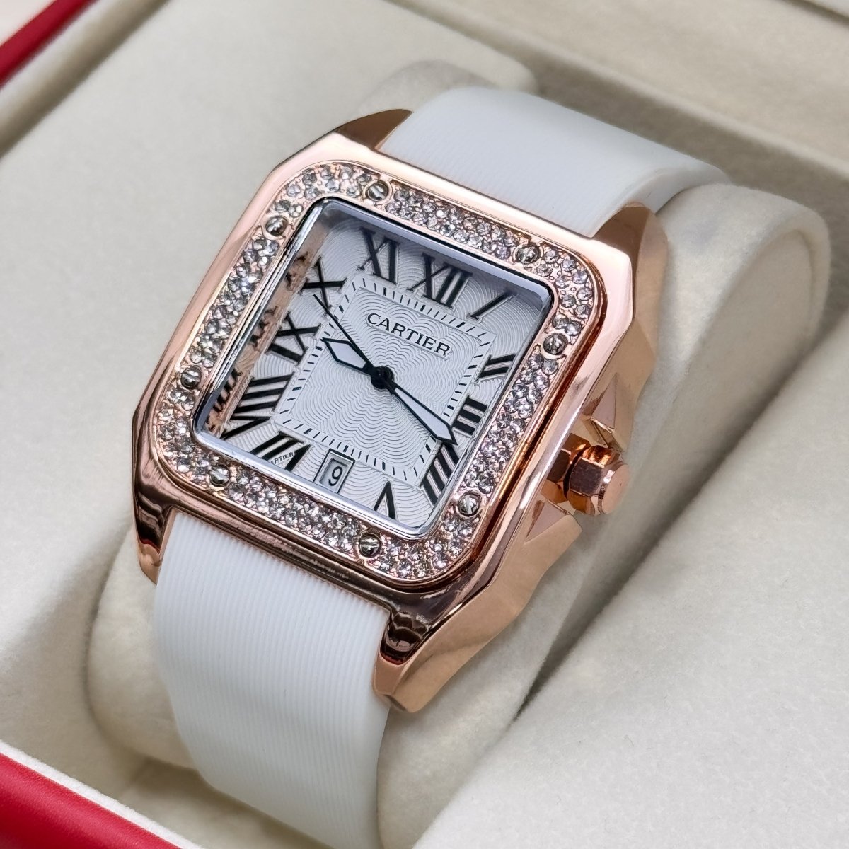 RELOJ SANTOS GLAMOUR SILICONA - Relojes 24K