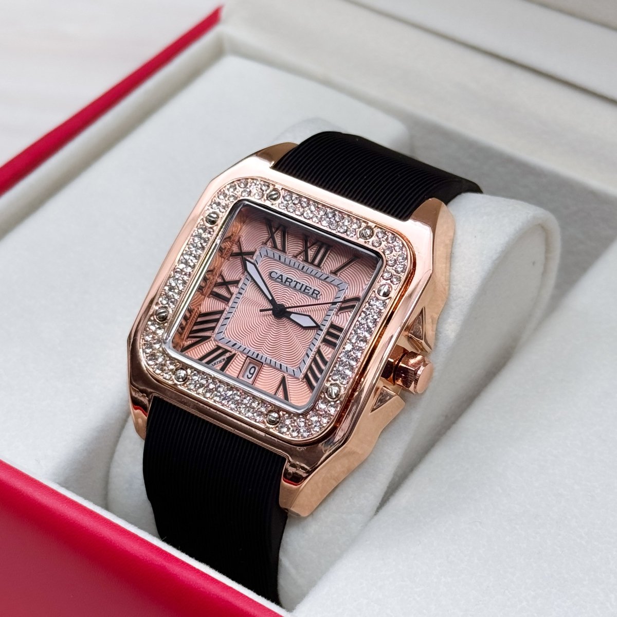 RELOJ SANTOS GLAMOUR SILICONA - Relojes 24K