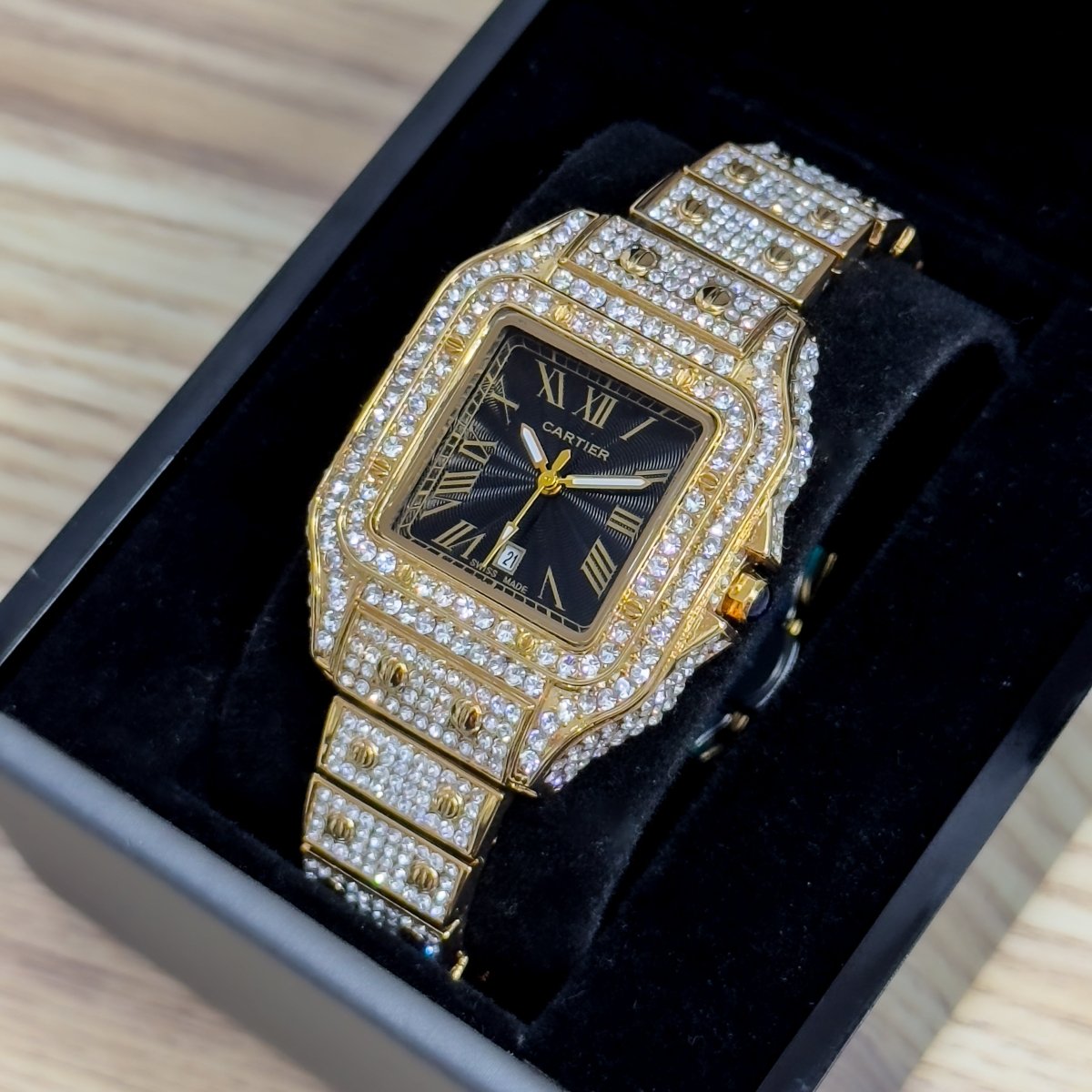 RELOJ SANTOS METALICO PIEDRAS - Relojes 24K